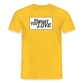 Tu was du liebst - Do what you love - Männer T-Shirt - Gelb - Vorne - AI Model Male 178 dark (178cm)