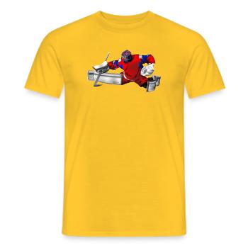 gardien - T-shirt homme - jaune - Devant - AI Model Male 178 dark (178cm)