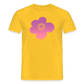 Boho flower - Men's T-Shirt - yellow - Front - AI Model Male 178 dark (178cm)