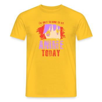 Anime Manga Otaku Kawaii Japan Cosplay Comic - Men's T-Shirt - yellow - Front - AI Model Male 178 dark (178cm)