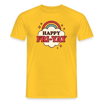 Schönen Freitag, Juhuu, Freitag, Liebhaber, Friyay - Männer T-Shirt - Gelb - Vorne - AI Model Male 178 dark (178cm)