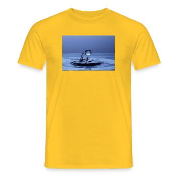 Abstrait liquide coloré - T-shirt homme - jaune - Devant - AI Model Male 178 dark (178cm)