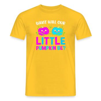Halloween Gender Reveal - Men's T-Shirt - yellow - Front - AI Model Male 178 dark (178cm)