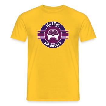 Joueur de hockey sur air Jeu de joueur de hockey sur air - T-shirt homme - jaune - Devant - AI Model Male 178 dark (178cm)