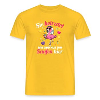 Bachelorette Party Wedding Bride Maid of Honor - Men's T-Shirt - yellow - Front - AI Model Male 178 dark (178cm)