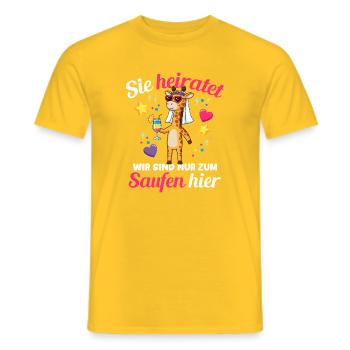 Bachelorette Party Wedding Bride Maid of Honor - Men's T-Shirt - yellow - Front - AI Model Male 178 dark (178cm)