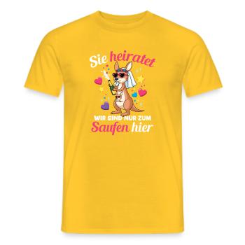 Enterrement de vie de jeune fille Mariage Mariée Demoiselle d’honneur - T-shirt homme - jaune - Devant - AI Model Male 178 dark (178cm)