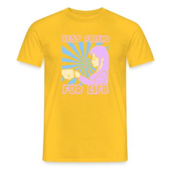 Anime Manga Otaku Kawaii Meilleurs amis Cosplay - T-shirt homme - jaune - Devant - AI Model Male 178 dark (178cm)