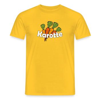 Carrot - Men's T-Shirt - yellow - Front - AI Model Male 178 dark (178cm)