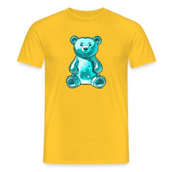 Gummibär Türkis - Männer T-Shirt - Gelb - Vorne - AI Model Male 178 dark (178cm)