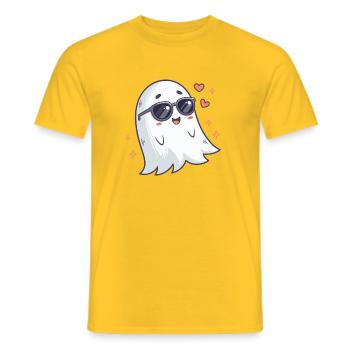 Cool Ghost Sunglasses - Men's T-Shirt - yellow - Front - AI Model Male 178 dark (178cm)