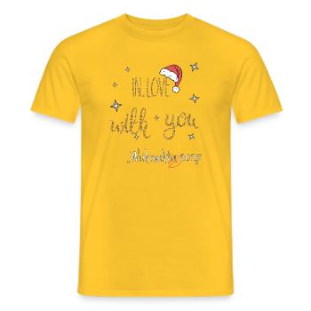  Weihnachten in Love  - Männer T-Shirt - Gelb - Vorne - AI Model Male 178 dark (178cm)