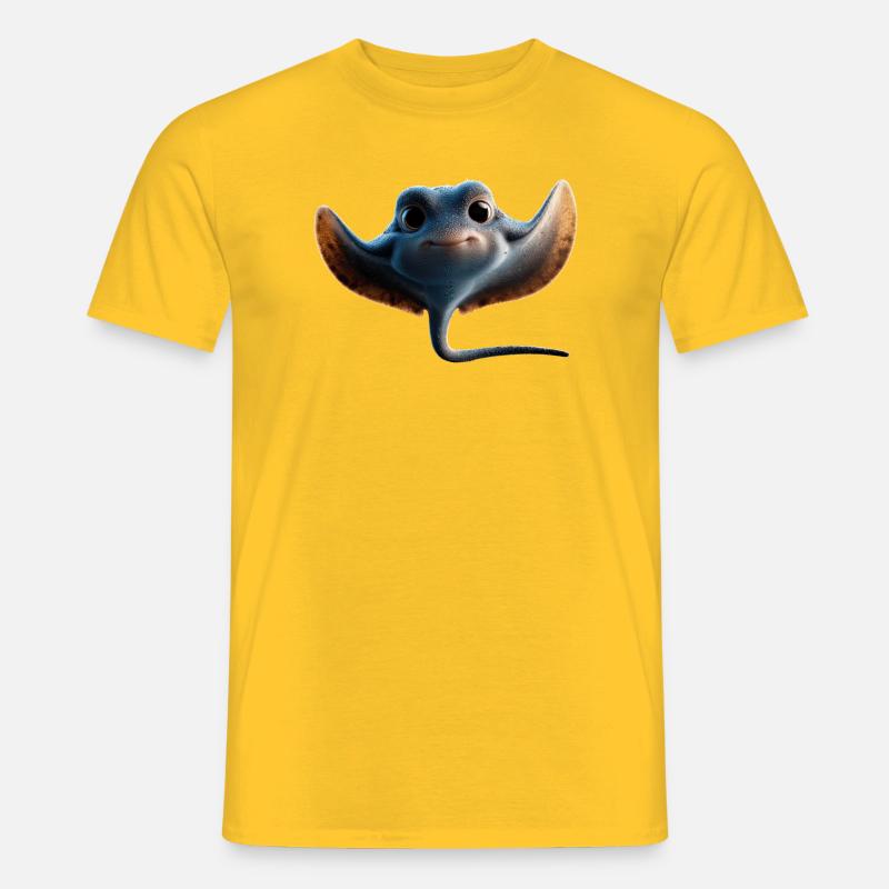 Manta Rochen Teufelsrochen Stachelrochen Taucher - Männer T-Shirt - Gelb