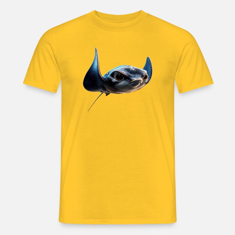 Manta Rochen Teufelsrochen Stachelrochen Taucher - Männer T-Shirt - Gelb