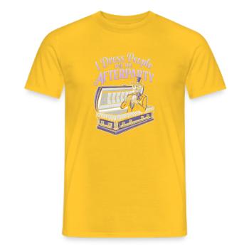 Afterparty Skelett im Anzug - Halloween - Männer T-Shirt - Gelb - Vorne - AI Model Male 178 dark (178cm)