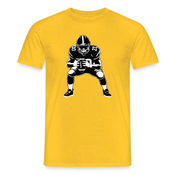 Posture de gril monochrome - T-shirt homme - jaune - Devant - AI Model Male 178 dark (178cm)