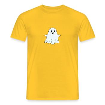 Cuddly Ghost Friend Cute Ghost - Men's T-Shirt - yellow - Front - AI Model Male 178 dark (178cm)