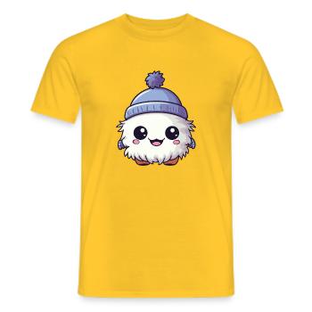 Winter Eskimo Baby Winterlich - Men's T-Shirt - yellow - Front - AI Model Male 178 dark (178cm)
