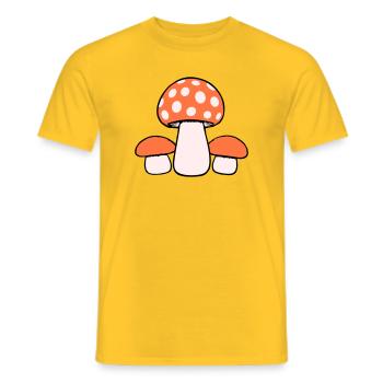 3 Pilze Drei Gruppe Gepunktet Familie Fungi Natur - Männer T-Shirt - Gelb - Vorne - AI Model Male 178 dark (178cm)
