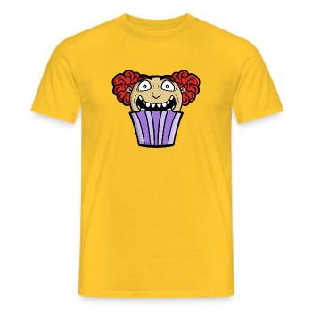 Clown cupcake effrayant - T-shirt homme - jaune - Devant - AI Model Male 178 dark (178cm)