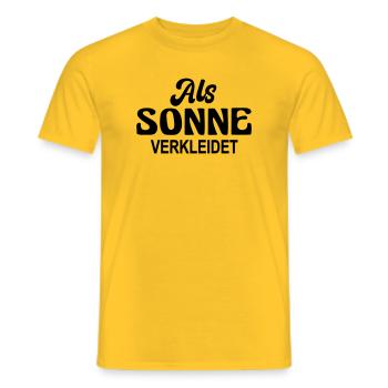 Soleil Costume Halloween Carnaval Déguisé Drôle - T-shirt homme - jaune - Devant - AI Model Male 178 dark (178cm)