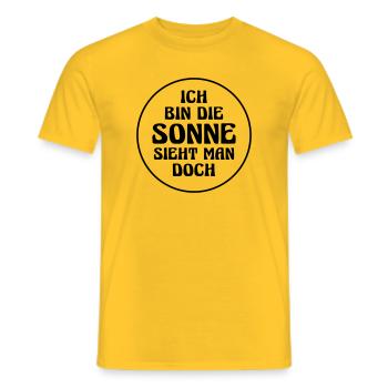 Sonne Kostüm Halloween Karneval Fasching lustig - Männer T-Shirt - Gelb - Vorne - AI Model Male 178 dark (178cm)