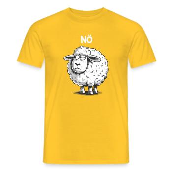 Lower Austria – Grumpy Sheep Humor Design - Men's T-Shirt - yellow - Front - AI Model Male 178 dark (178cm)