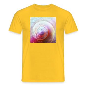 Spiral bowl - Men's T-Shirt - yellow - Front - AI Model Male 178 dark (178cm)