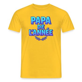 Dad of the Year - Father's Day - Gift - Men's T-Shirt - yellow - Front - AI Model Male 178 dark (178cm)