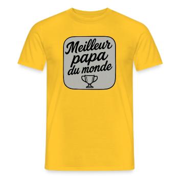 Der beste Vater der Welt - Vatertag - Geschenk - Männer T-Shirt - Gelb - Vorne - AI Model Male 178 dark (178cm)