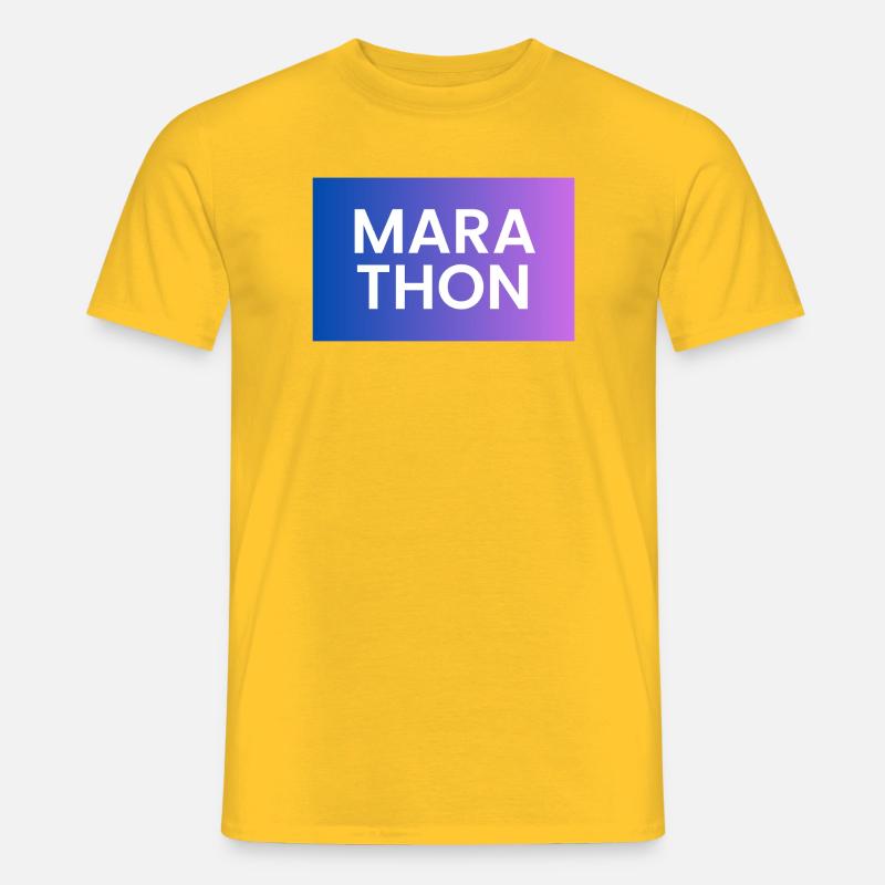 Marathon Gradient Shirt Design - Männer T-Shirt - Gelb