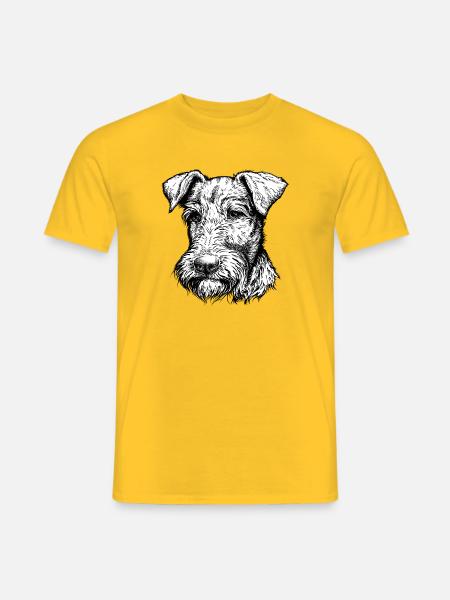 Irish Terrier Portrait - Männer T-Shirt - Gelb