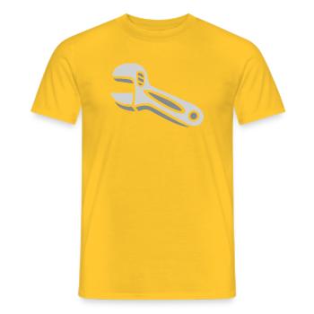 Illustration d’outil de clé de bande dessinée - T-shirt homme - jaune - Devant - AI Model Male 178 dark (178cm)