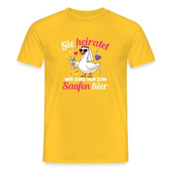 Bachelorette Party Wedding Bride Maid of Honor - Men's T-Shirt - yellow - Front - AI Model Male 178 dark (178cm)