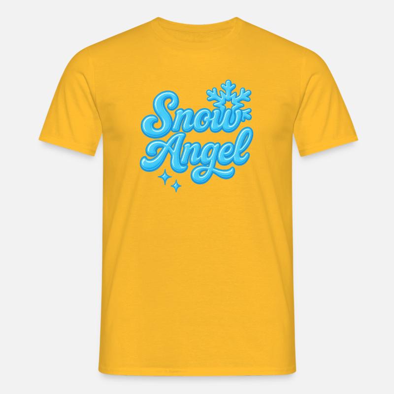 snow angle / y2k statement design  - Männer T-Shirt - Gelb