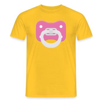 Tetine_rose - Men's T-Shirt - yellow - Front - AI Model Male 178 dark (178cm)