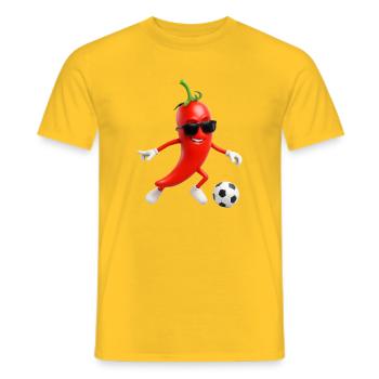 Hot ChiliKicker Football - T-shirt homme - jaune - Devant - AI Model Male 178 dark (178cm)