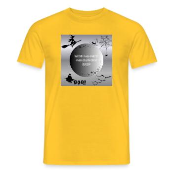 Ganzjährige Hexe Motiv Halloween - Männer T-Shirt - Gelb - Vorne - AI Model Male 178 dark (178cm)