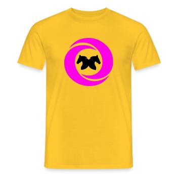 horses - Men's T-Shirt - yellow - Front - AI Model Male 178 dark (178cm)