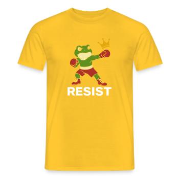 Combattre la résistance du roi grenouille - T-shirt homme - jaune - Devant - AI Model Male 178 dark (178cm)