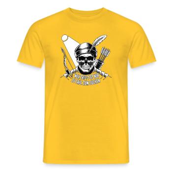 Archery design for archers and courses - Men's T-Shirt - yellow - Front - AI Model Male 178 dark (178cm)