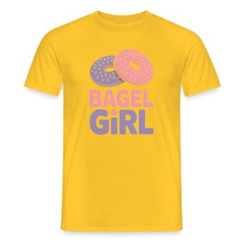 Bagels Spruch Bagel Mädchen Lustig Bagels Geschenk - Männer T-Shirt - Gelb - Vorne - AI Model Male 178 dark (178cm)