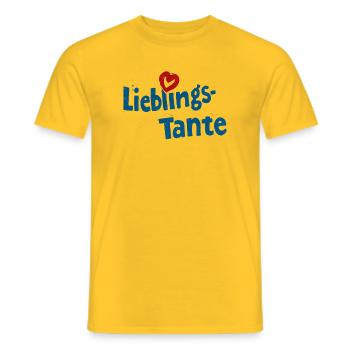Favorite - Aunt - Men's T-Shirt - yellow - Front - AI Model Male 178 dark (178cm)