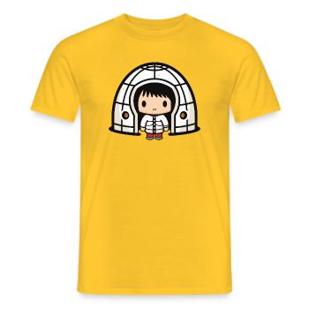 Winter Eskimo Iglu Comic - Männer T-Shirt - Gelb - Vorne - AI Model Male 178 dark (178cm)