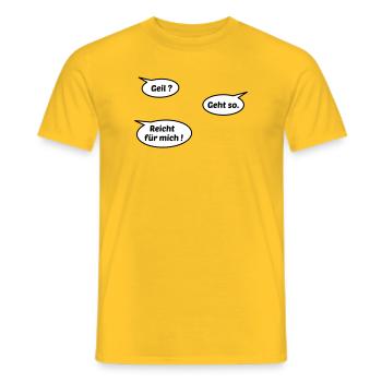 Horny suffit - T-shirt homme - jaune - Devant - AI Model Male 178 dark (178cm)
