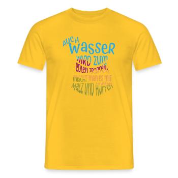 Amateurs de bière Dicton de bière Buveurs de bière Alcool - T-shirt homme - jaune - Devant - AI Model Male 178 dark (178cm)