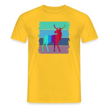 Hirsch - T-shirt homme - jaune - Devant - AI Model Male 178 dark (178cm)