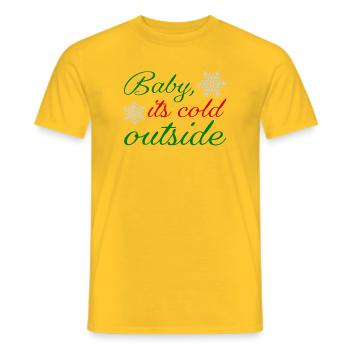 Bébé il fait froid dehors - T-shirt homme - jaune - Devant - AI Model Male 178 dark (178cm)