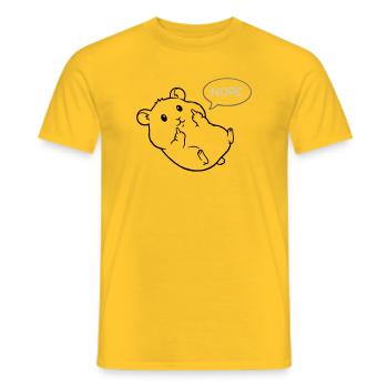 Faul Hamster Hamsterliebhaber Hamsterbesitzer - Männer T-Shirt - Gelb - Vorne - AI Model Male 178 dark (178cm)