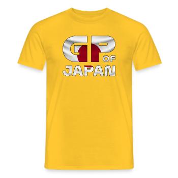japan_gp - Men's T-Shirt - yellow - Front - AI Model Male 178 dark (178cm)